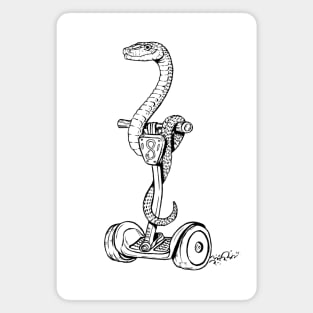 Snake on a Segway Magnet